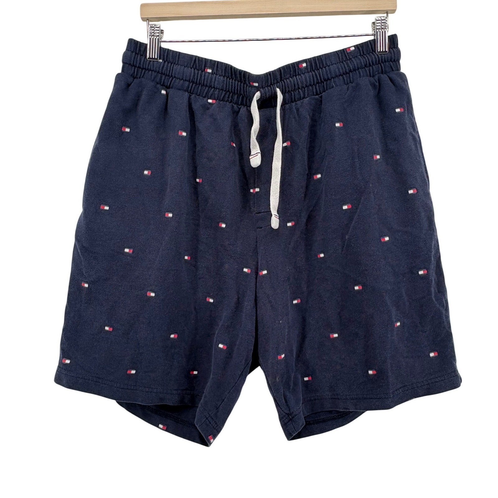 Tommy Hilfiger Mens Sleepwear Shorts Size Large Navy Blue Faded